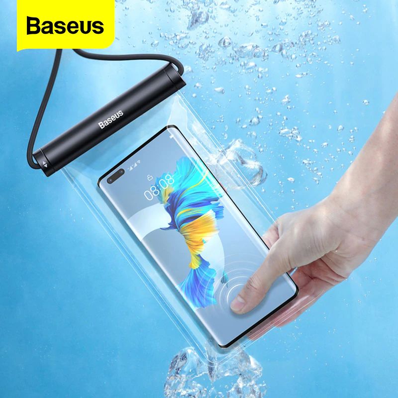 BASEUS TRANSPARENT TPU IPX8 WATERPROOF UNIVERSAL PROTECTION BAG