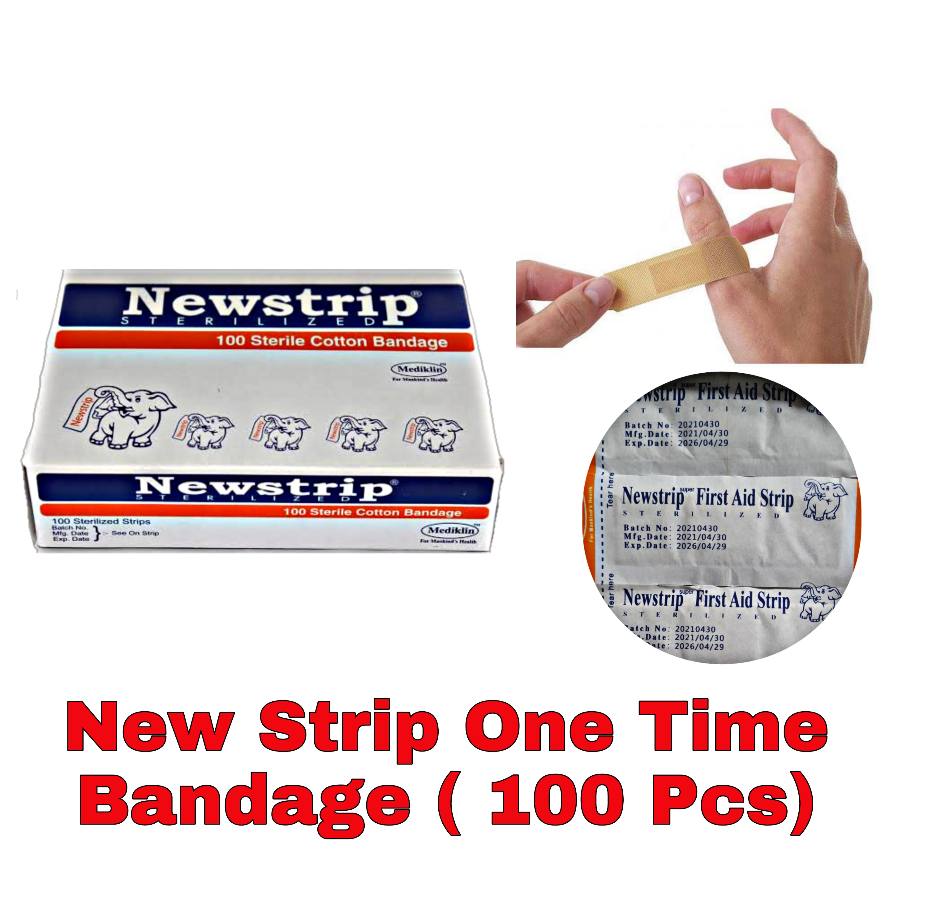 One Time Bandage NeoStrip Band Aid 100 Pcs/Box