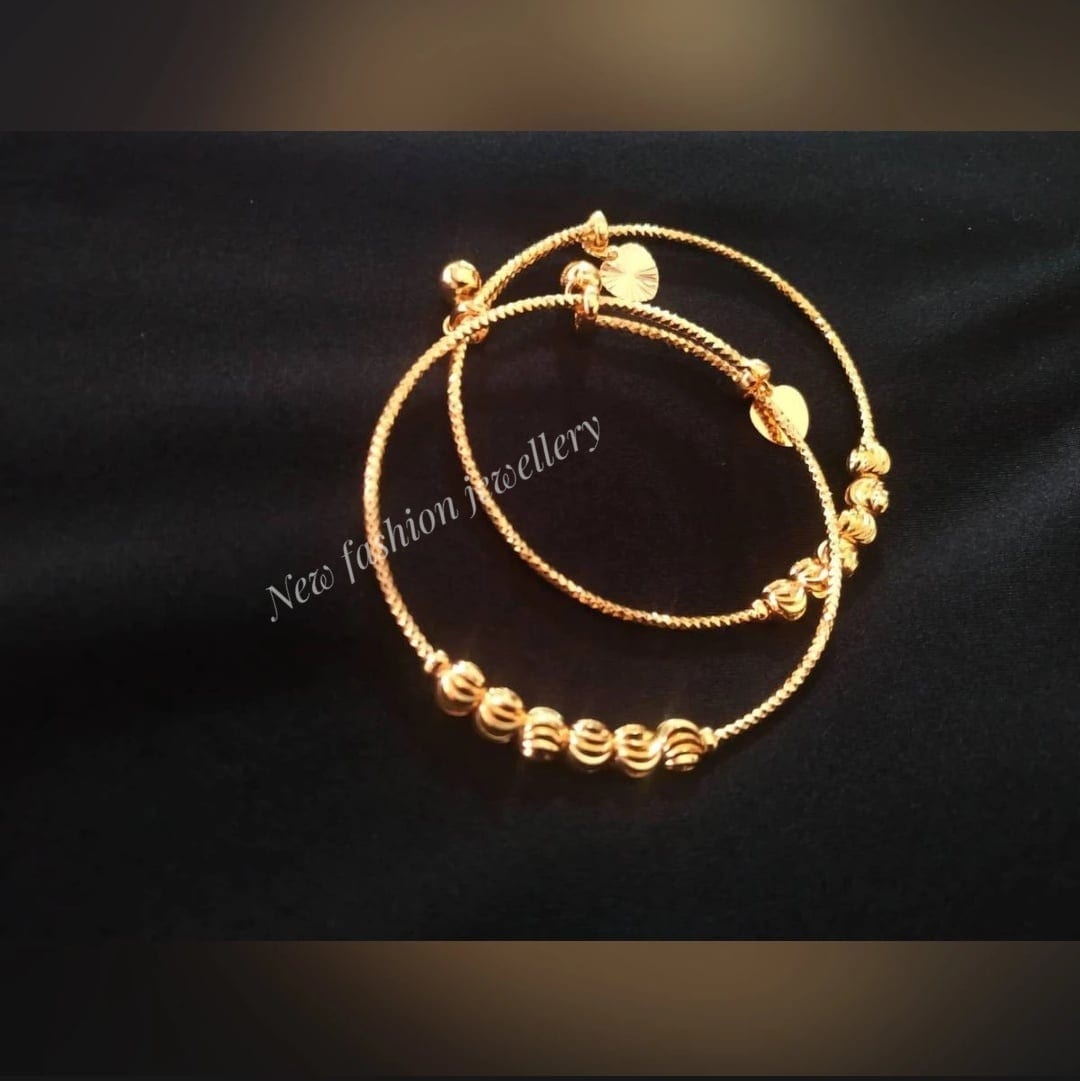 2pic Gold Plated Bangles/Churi For Women & Young Girl