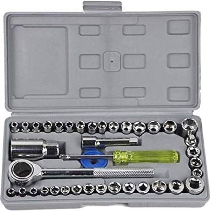 40 in 1 Pcs Tool Kit & Screwdriver and Socket Set Automobile Tool Box Set