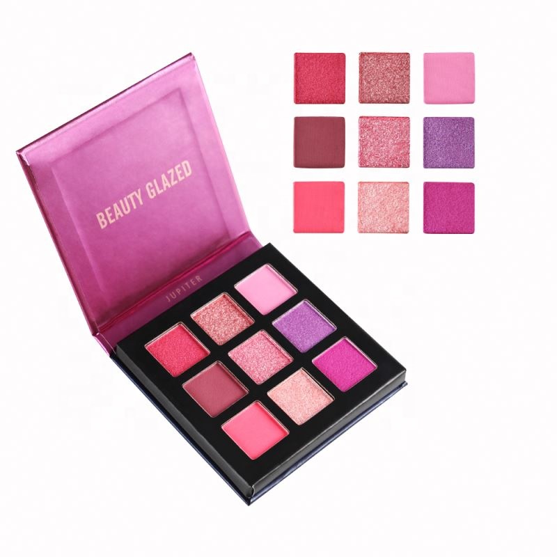 Beauty Glazed Makeup 9 Colors Eyeshadow Pallete Waterproof Diamond Glitter Shimmer Eye Shadow Powder Professional Shadow Kit-JUPITER