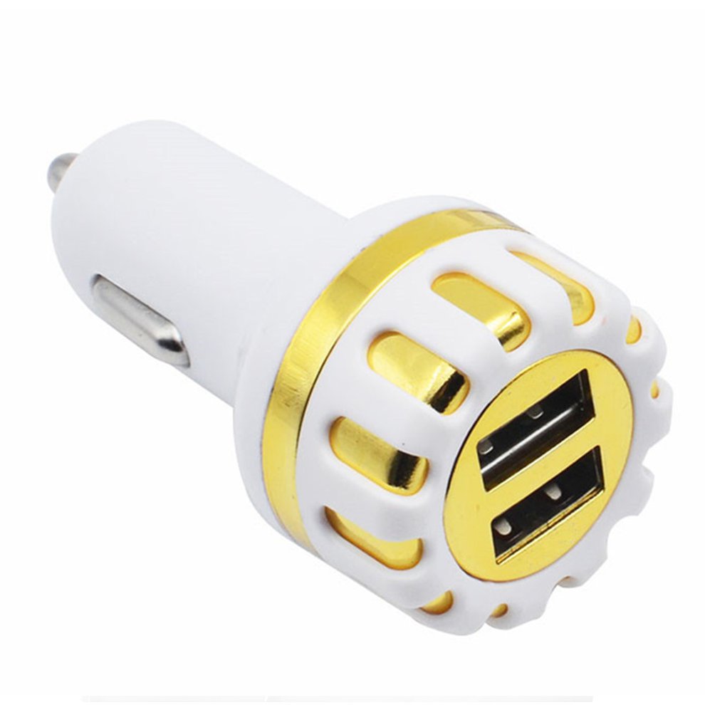 Dual USB car charger 1A car charger car phone charger plating car charger