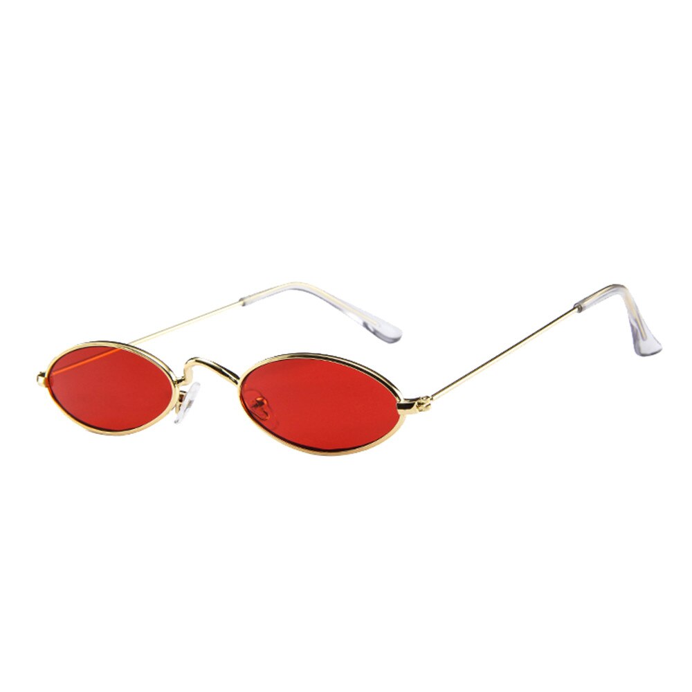 Fashion Mens Womens Retro Small Oval Sunglasses Metal Frame Shades Eyewear