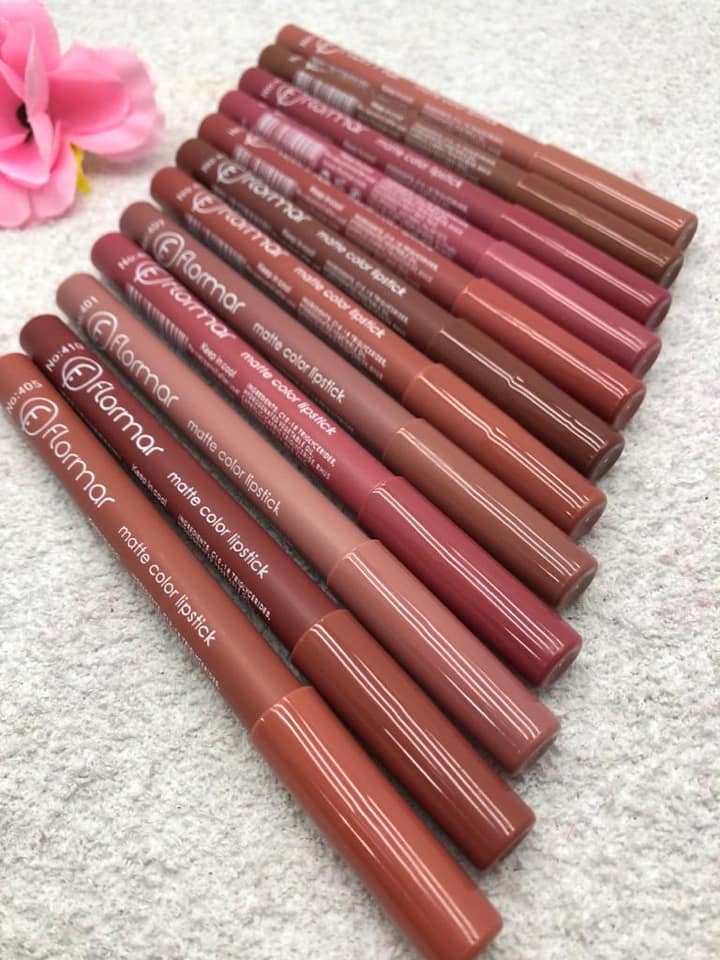 Flormer Wooden Pencil Lipstick Set -12Pieces