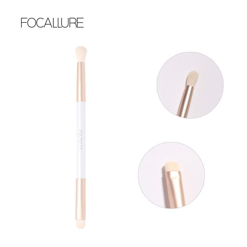 Focallure Professional Fluffy White Double-Head Makeup Brush