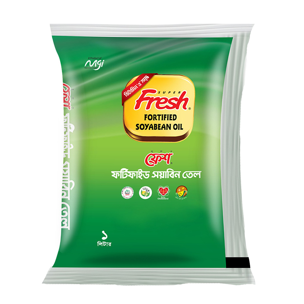 Fresh Soyabean Oil Poly Pack 1 ltr