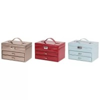 Exquisite Jewelry Box Women Leather Packaging Necklace Rings Earrings Bracelet Storage Organizer