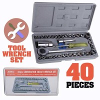 40 in 1 Pcs Tool Kit & Screwdriver and Socket Set Automobile Tool Box Set