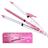 Kemei KM-1291 Professional 3in1 Hair Straightener Curler Crimper Iron