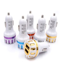 Dual USB car charger 1A car charger car phone charger plating car charger
