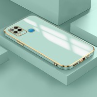 Hontinga for Infinix Hot 10S NFC Back Cover Luxury 6D Plating Frame Shiny Bling Case Soft Silicone Square Phone Case