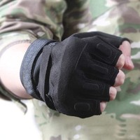 Mens Half Finger Gloves Fingerless Outdoor Cycling Tactical Gloves