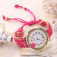 NRAW4 FB2 Red Nylon Women Watch (free size) Ladies Bracelet Girls