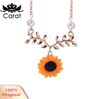 Carat 5Pcs/Set Fashion Sunflower Pendant Necklace Stud Earrings Ring Bracelet Jewelry