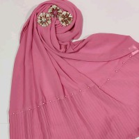 Chiffon jorjet hijab design jorjet hijab lace design hijab full coverage hijab