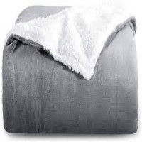 Blanket galactic Grey Travel(150X200cm) Fleece Bed Throws Warm Reversible Microfiber Solid Blankets for Bed and Couch