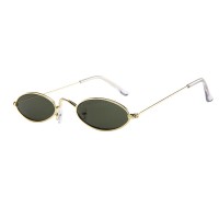 Fashion Mens Womens Retro Small Oval Sunglasses Metal Frame Shades Eyewear