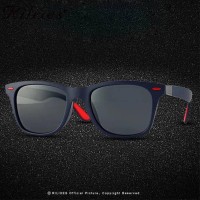RILIXES Fashion Guy's Sun glasses Square Rivet Wrap Frame Polarized Sunglasses Men Classic Design Women Men's Sunglass UV400