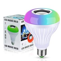 Smart Led Remote Control Bluetooth Speaker Music Bulb - AC 220V, RGB remote control Bluetooth music bulb lamp, Led Music Bulb With Bluetooth Speaker - Pin System