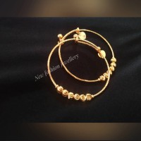 2pic Gold Plated Bangles/Churi For Women & Young Girl