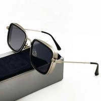 Kabir Singh Shades Men's Aviator Square Metal Frame Classic Sunglasses,Steam Punk Square Glasses, BLACK