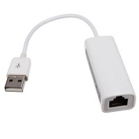 USB 2.0 Fast Ethernet Adapter 10 / 100 Mbps Lan Card - White