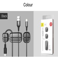 BASEUS CROSS PEAS CABLE CLIPS FLEXIBLE SILICONE EARPHONE CABLE ORGANIZER WIRE HOLDER