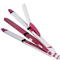 Kemei KM-1291 Professional 3in1 Hair Straightener Curler Crimper Iron