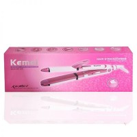 Kemei KM-1291 Professional 3in1 Hair Straightener Curler Crimper Iron