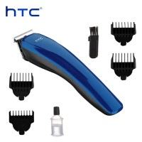 badgeHTC AT-528 rechargeable zero gapped facial split end hair cutting machine mens pubic clipper mini cordless trimmer.