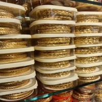 Churi/Gold Plated Pearl Work Churi for Women/Metal bangles churi