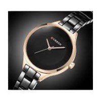 CURREN 9015 Women's Watch Luxury Stainless Steel Ladies Watch - Rose Gold & Blue