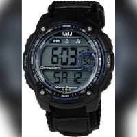 Q&Q-M075J004Y Digital Sports Watch for Men-Black