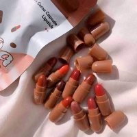 DEROL 10 Colour Bag Cocoa Capsule Mini Candy Matte Lipstick Kit - DR041