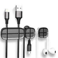 BASEUS CROSS PEAS CABLE CLIPS FLEXIBLE SILICONE EARPHONE CABLE ORGANIZER WIRE HOLDER