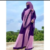 Exclusive Dubai Cherry Georgette Collection 5 Part New (Hijab + Nikab +Inner+ Koti + Belt) Net Pall Abaya Borka Collection Abaya Borka Gown Stylish Party Borka Hijab Fashion Collection Fashionable Khimar Lycra Borka For Women
