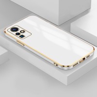 Hontinga for Infinix Hot 10S NFC Back Cover Luxury 6D Plating Frame Shiny Bling Case Soft Silicone Square Phone Case