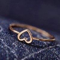 Love Shape Gold Plated Finger Ring (1 Year Warranty)