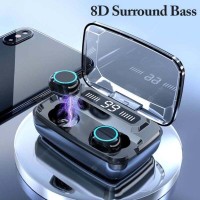 MP11 TWS 9D WATERPROOF BLUETOOTH HEADSET WITH 3300MAH POWERBANK LED DISPLAY