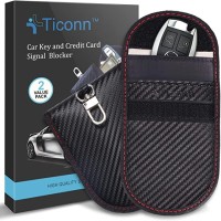 Men's business style anti-theft key bag Faraday Bag Cage Shield Car Key Fob Signal Blocking Pouch Bag Key Protector