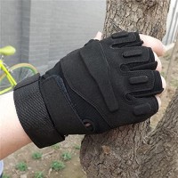 Mens Half Finger Gloves Fingerless Outdoor Cycling Tactical Gloves