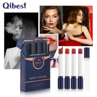 QIBEST 4pcs/Box Natural Matte Cigarette Lipstick Set