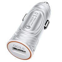 QC3.0 Single USB Car Chargers Compatible with Phones Computers Recorders and Other USB Digital Devices