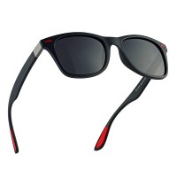 RILIXES Fashion Guy's Sun glasses Square Rivet Wrap Frame Polarized Sunglasses Men Classic Design Women Men's Sunglass UV400