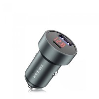 ROCK SPACE C300 36W DUAL PORT CAR CHARGER WITH DIGITAL DISPLAY