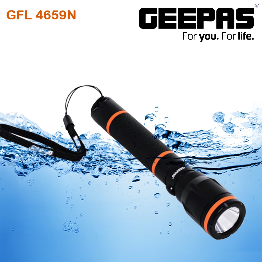 Geepas Waterproof LED Flash light GFL4659N