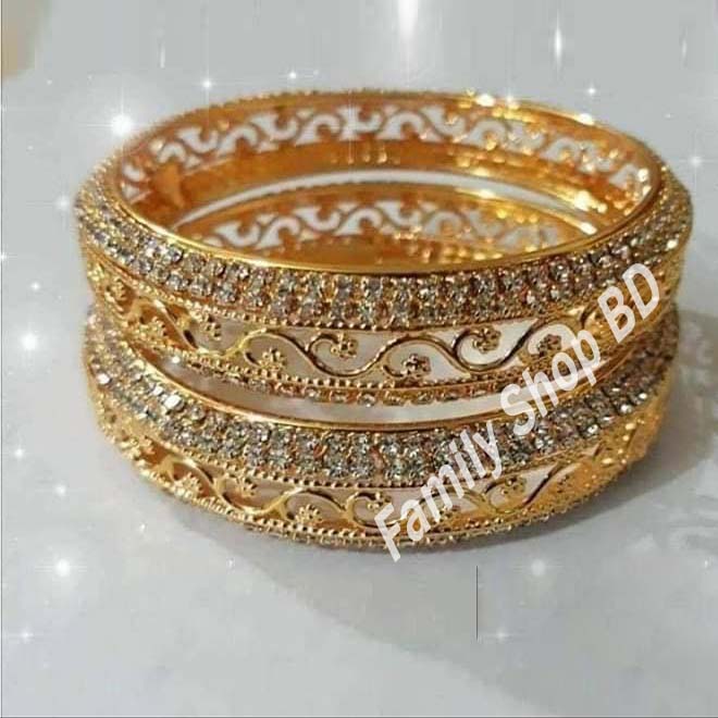 Gold Plated Stone Setting Ladies Churi