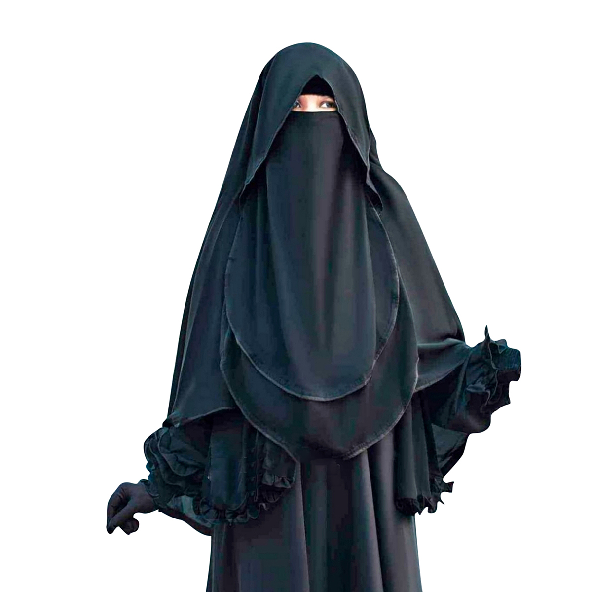 Hoodie niqab butterfly hooded niqab for full body cover hijab for prayer
