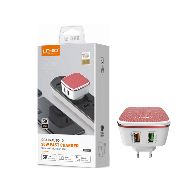 LDNIO A2405Q QUICK CHARGE QC 3.0 (30W) DOUBLE USB CHARGER
