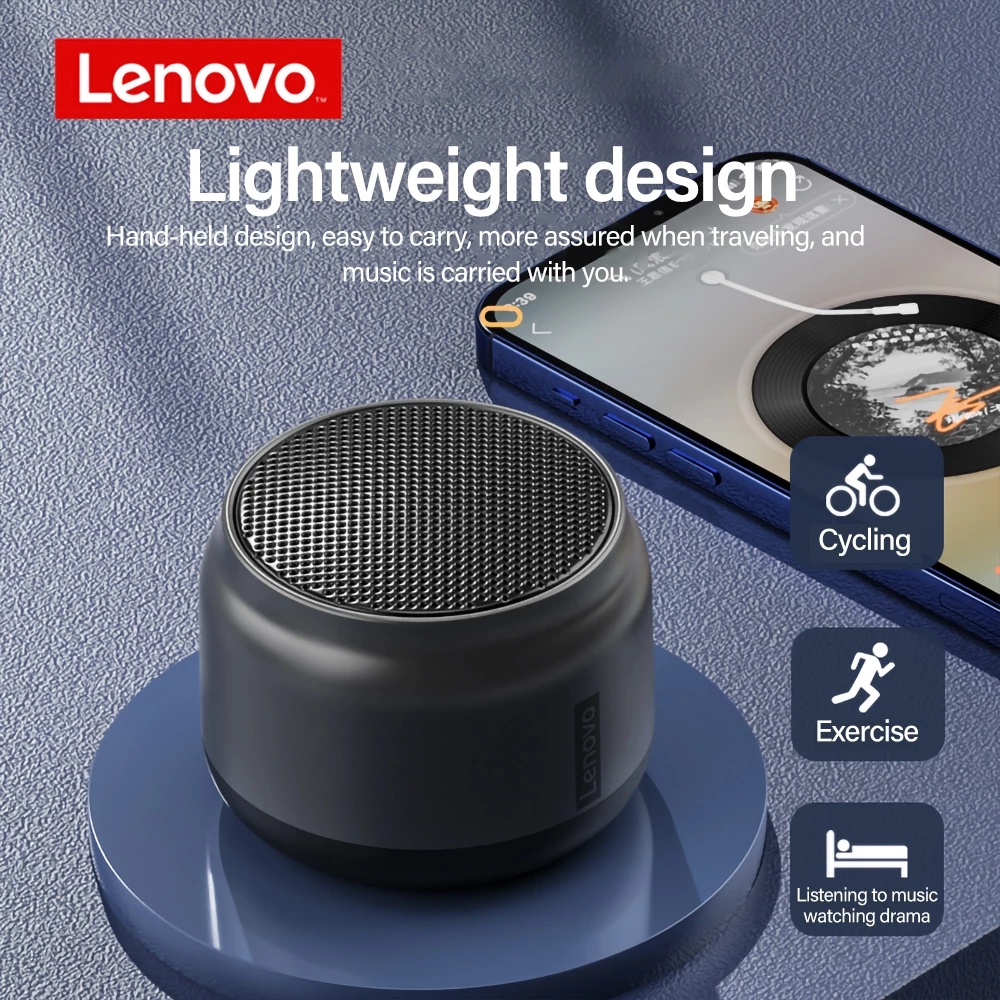 Lenovo K3 Portable Bluetooth Speaker HiFi Stereo Surround Sound Subwoofer Loudspeaker Mini Sound Box